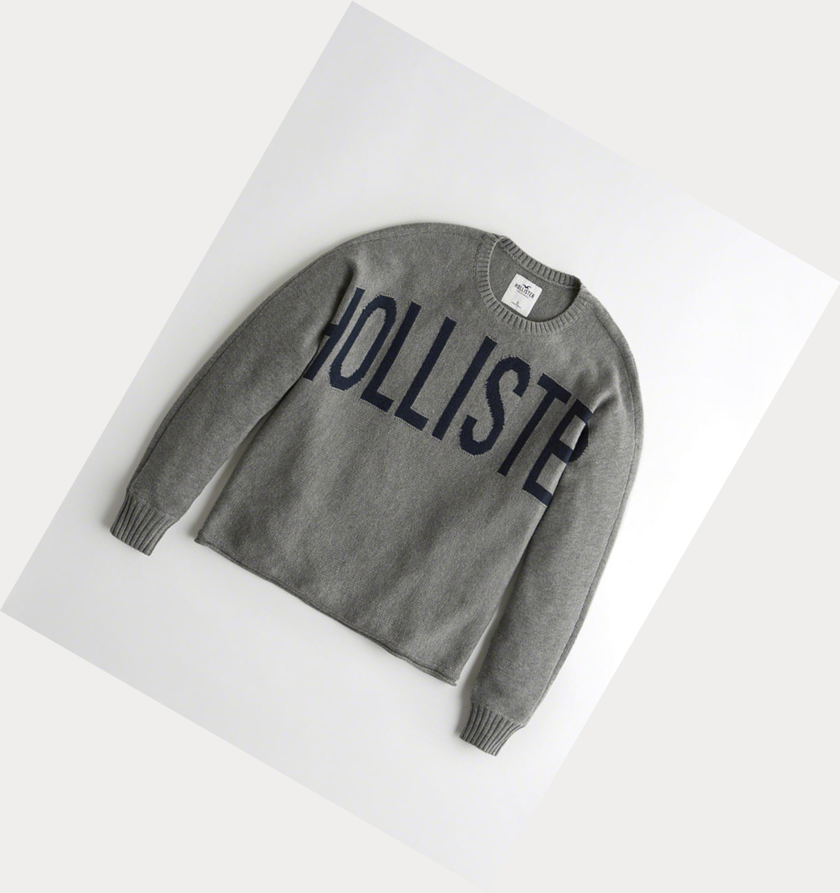 Grey Hollister Logo Oversized Women\'s Sweaters | ZA-DBTZ526