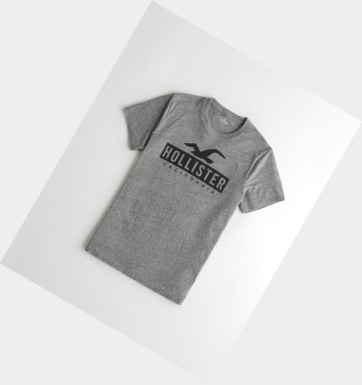 Grey Hollister Must-Have Crewneck Men\'s Short Sleeve | ZA-WAUQ738