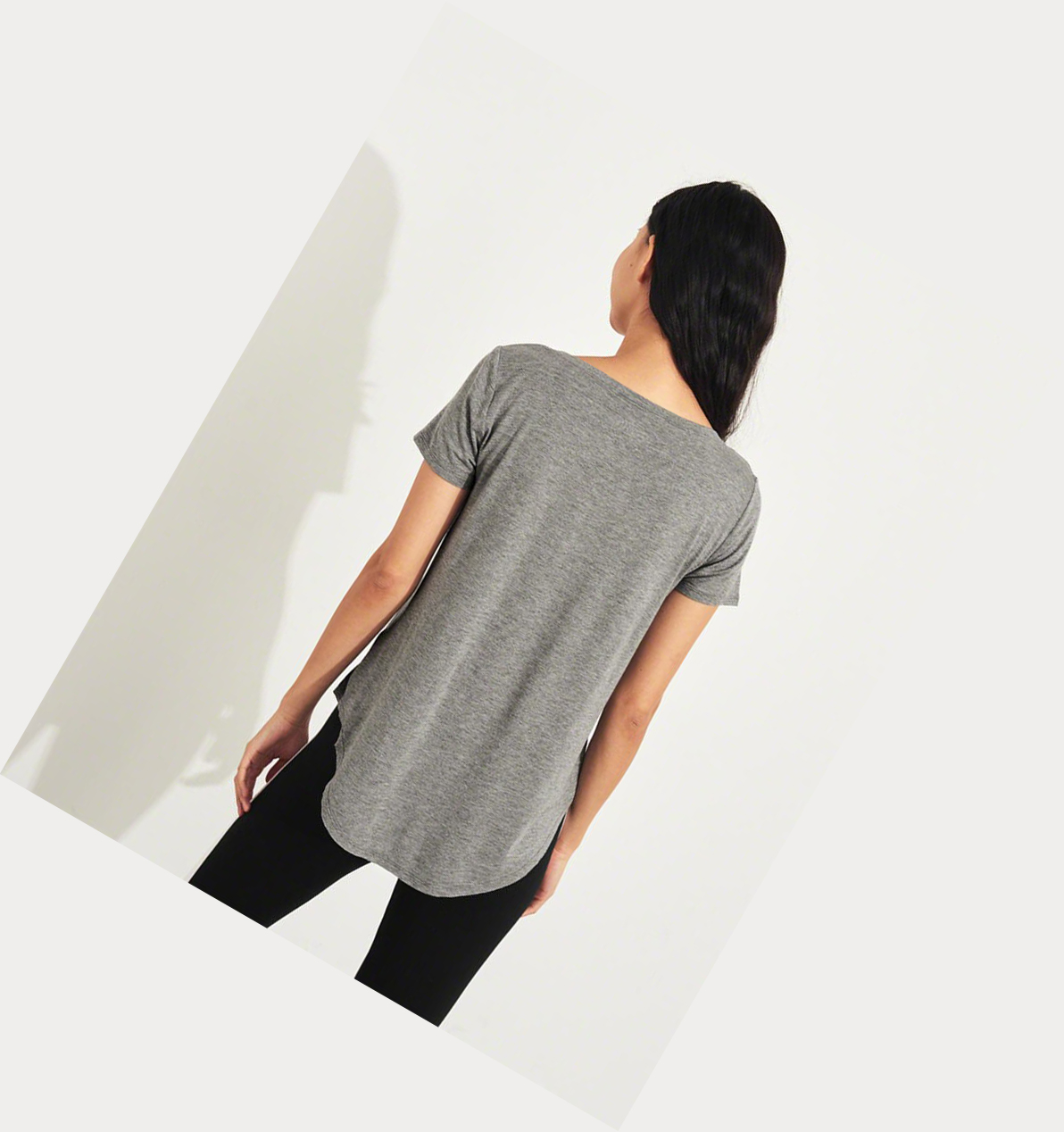 Grey Hollister Must-Have Easy Women's Short Sleeve | ZA-VWOU901