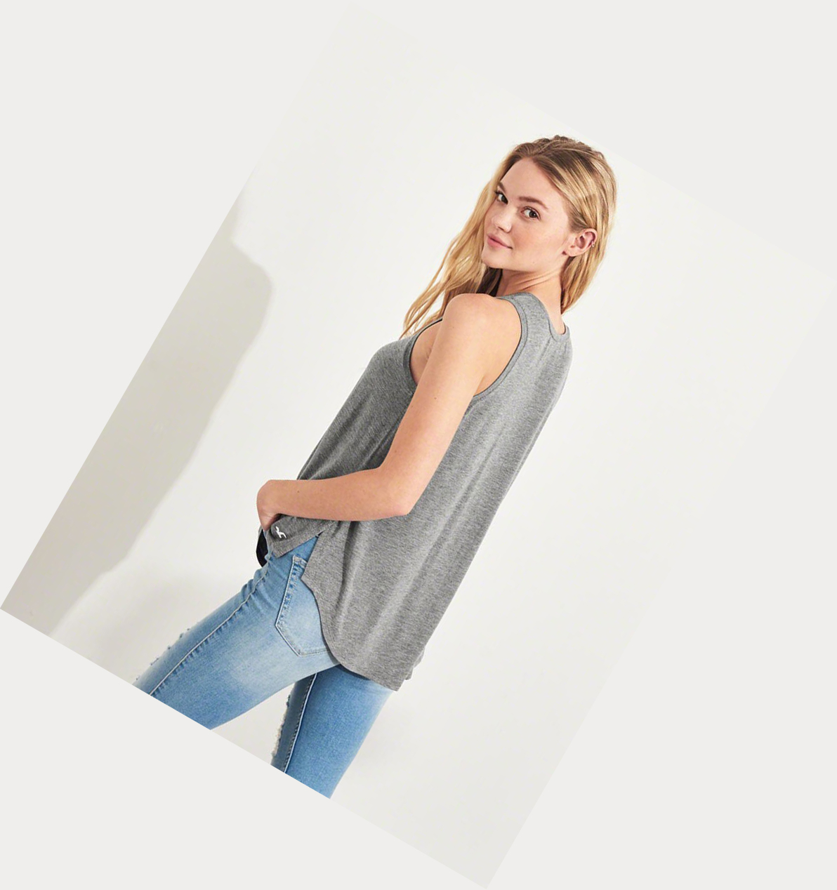 Grey Hollister Must-Have Easy Women's Tanks | ZA-MRXV836