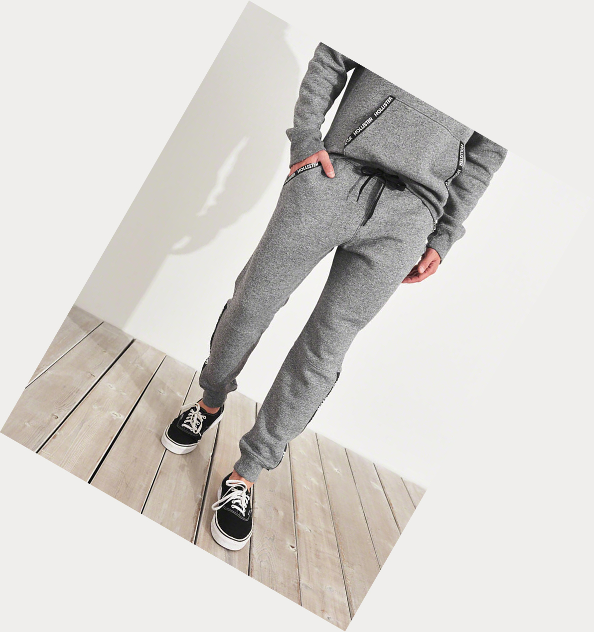 Grey Hollister Skinny Fleece Men's Jogger | ZA-LFAM987