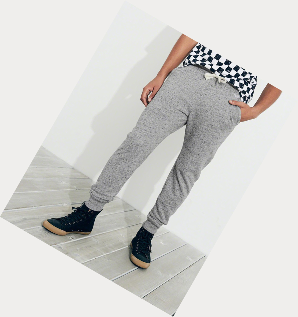 Grey Hollister Skinny Fleece Men's Jogger | ZA-ZWHU726