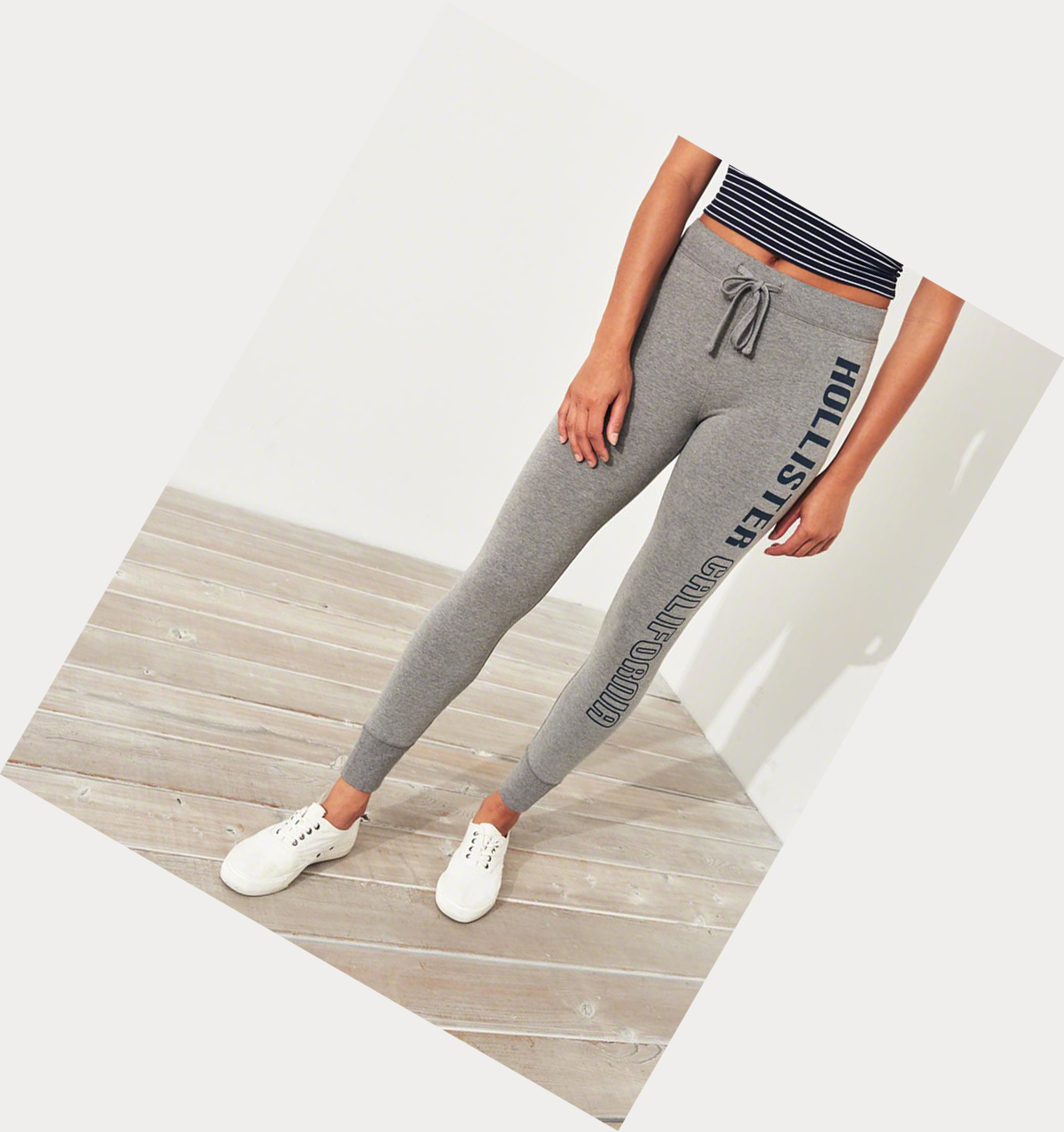 Grey Hollister Ultra High-Rise Fleece Women's Leggings | ZA-ZVUS127