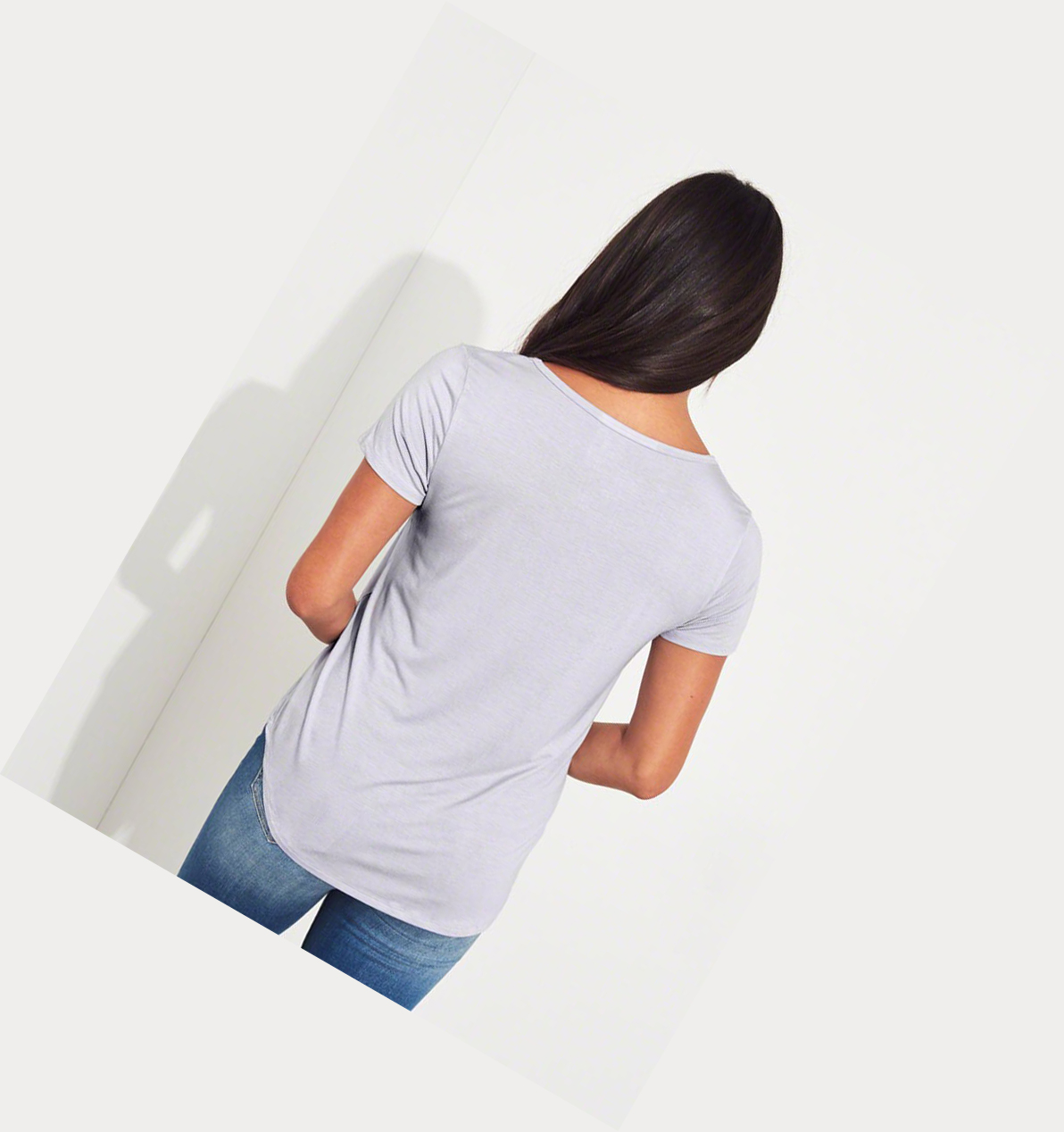 Light Blue Hollister Must-Have Easy Women's Short Sleeve | ZA-SCXW289