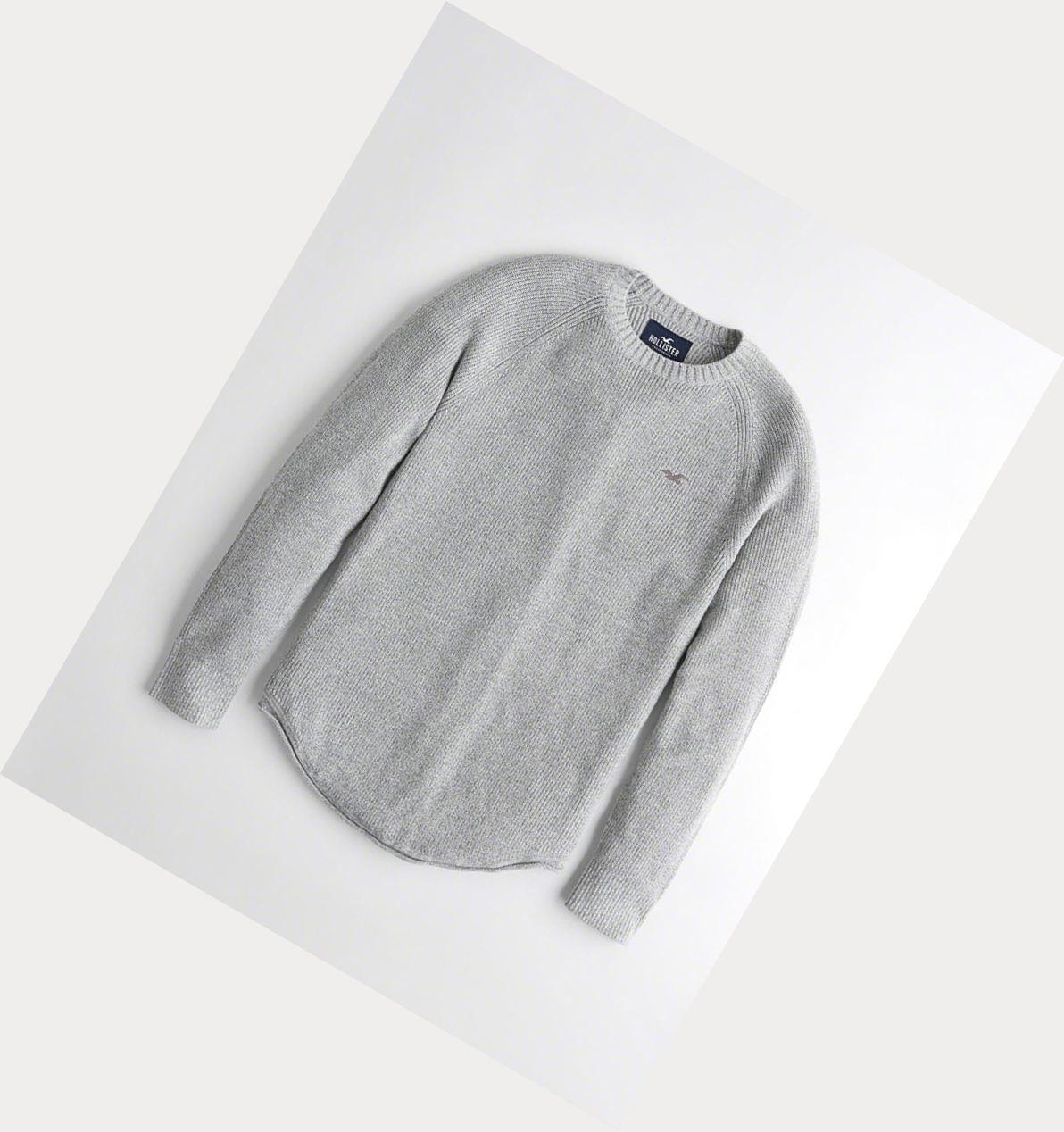 Light Grey Hollister Crewneck Men\'s Sweaters | ZA-JSBF394