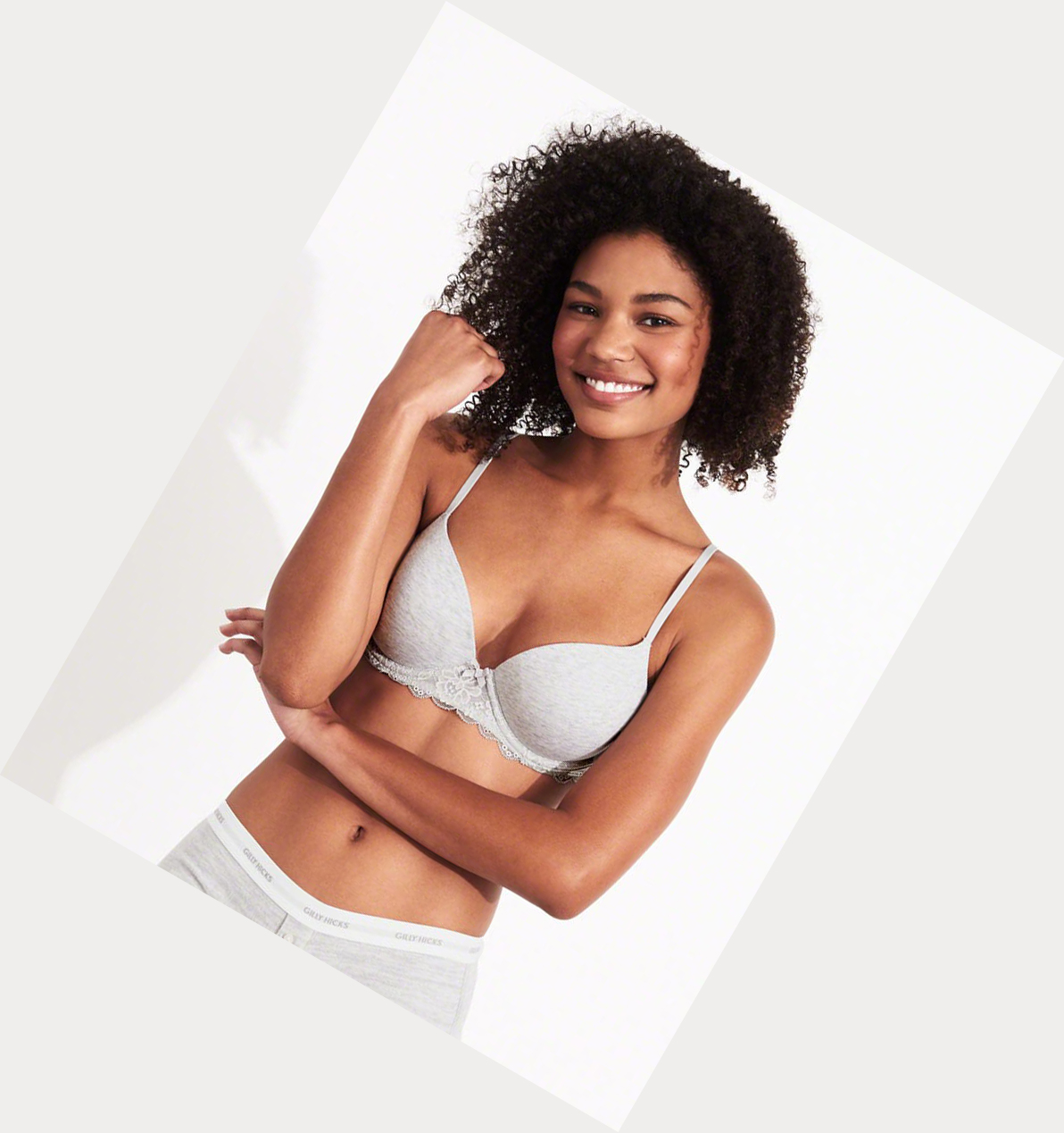 Light Grey Hollister Lightly Lined Demi Women's Bras | ZA-MHEB386