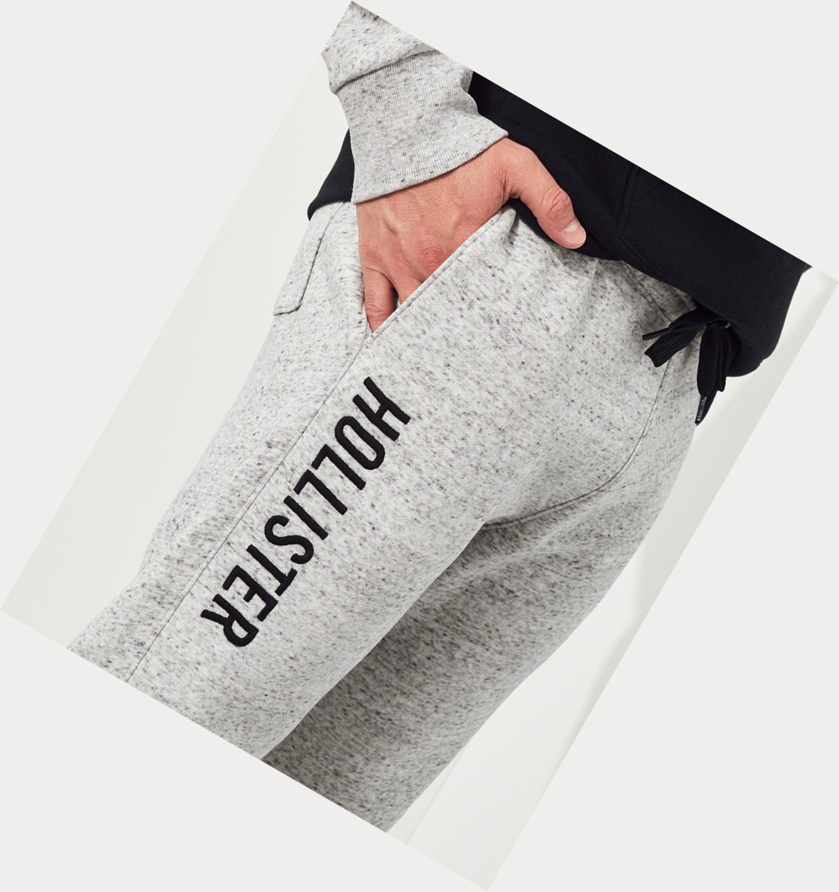 Light Grey Hollister Logo Skinny Fleece Men's Jogger | ZA-DFUB091