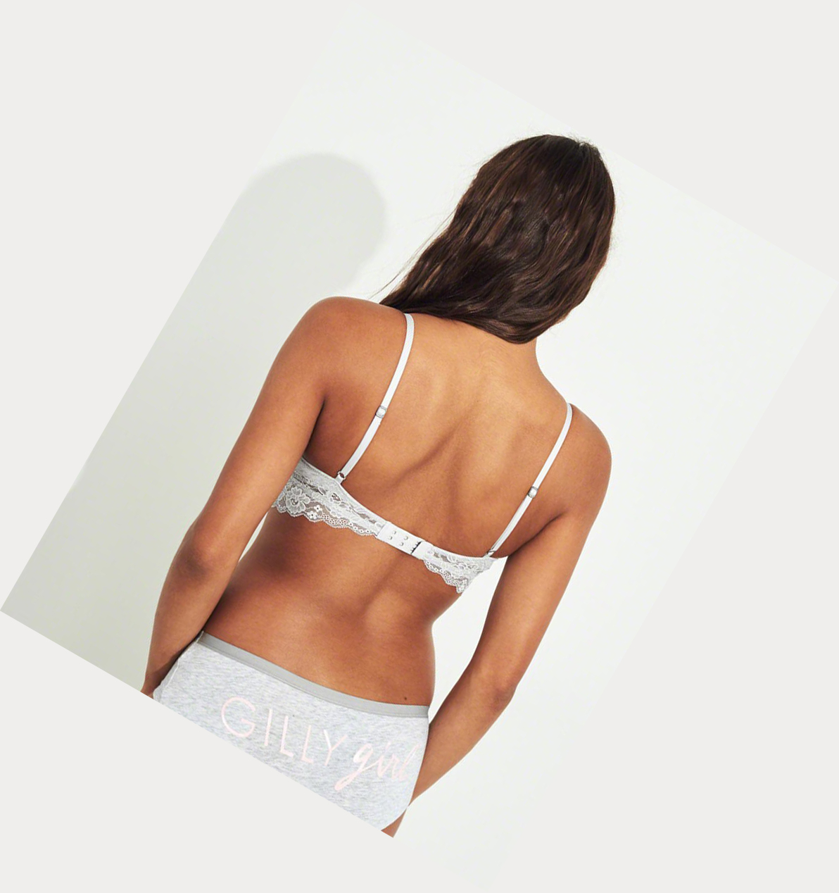 Light Grey Hollister Longline Push-Up Demi Women's Bras | ZA-EQIP862