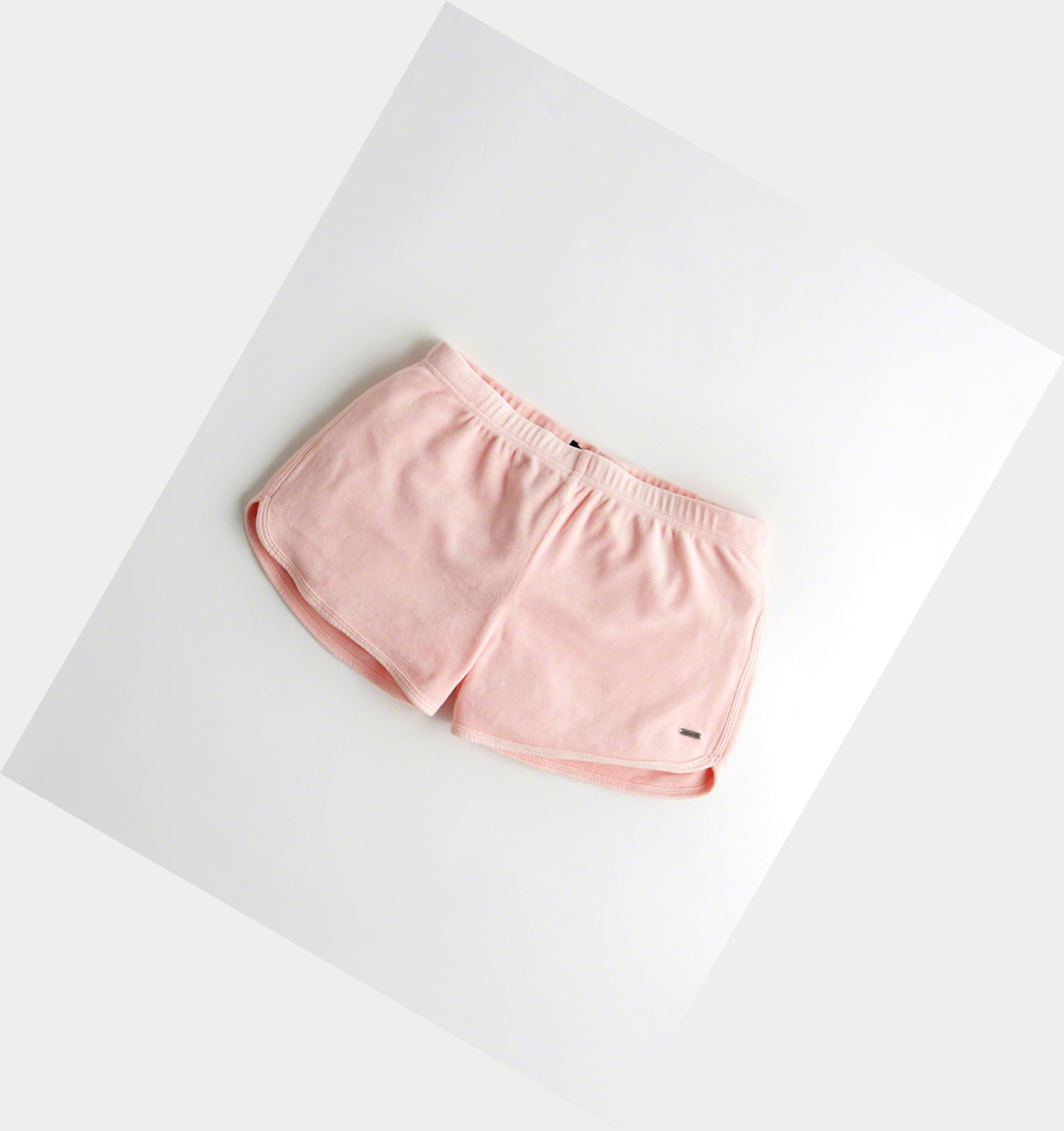 Light Pink Hollister High-Rise Velvet Curved Hem Women\'s Shorts | ZA-CHTQ765