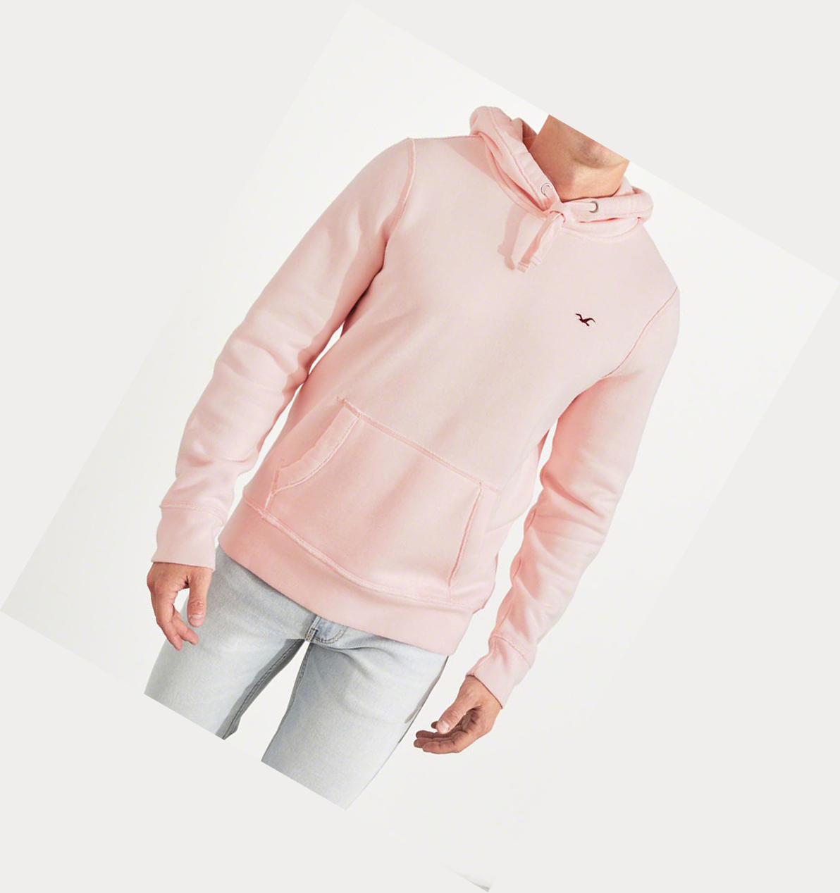 Light Pink Hollister Icon Men's Hoodie | ZA-IGBT867