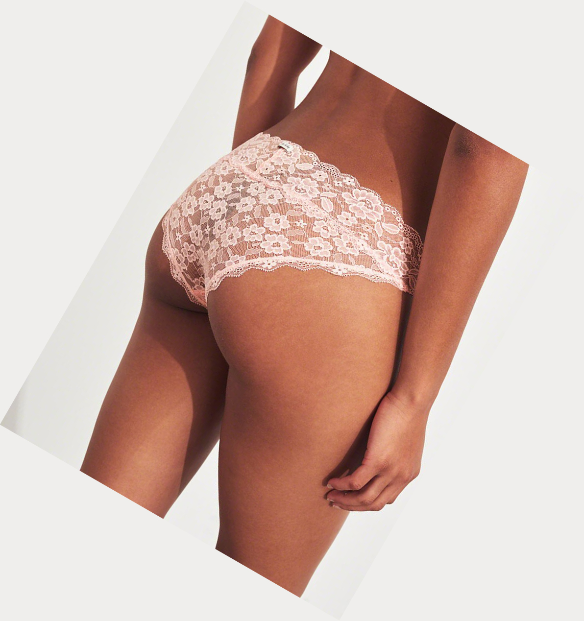 Light Pink Hollister Lace Cheeky Women's Underwear | ZA-UJSP750