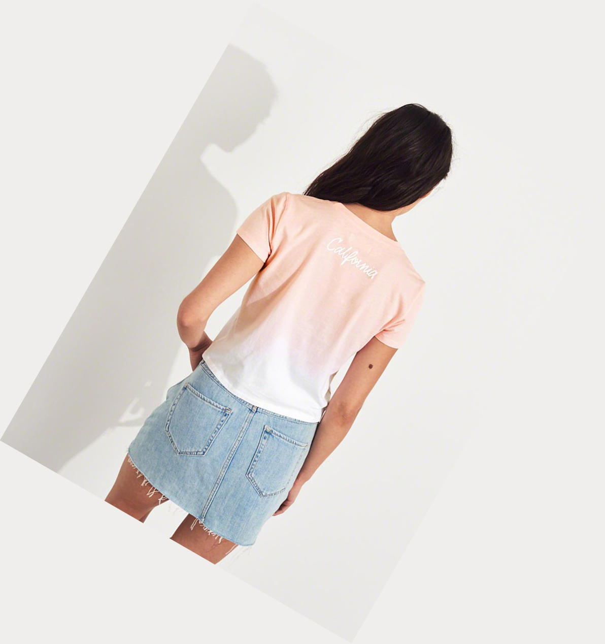 Light Pink Hollister Ombré Women's Short Sleeve | ZA-LPWI298