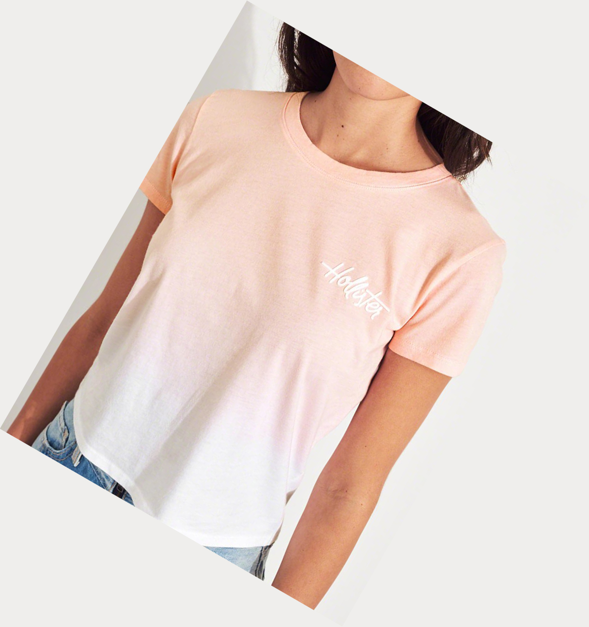 Light Pink Hollister Ombré Women's Short Sleeve | ZA-LPWI298