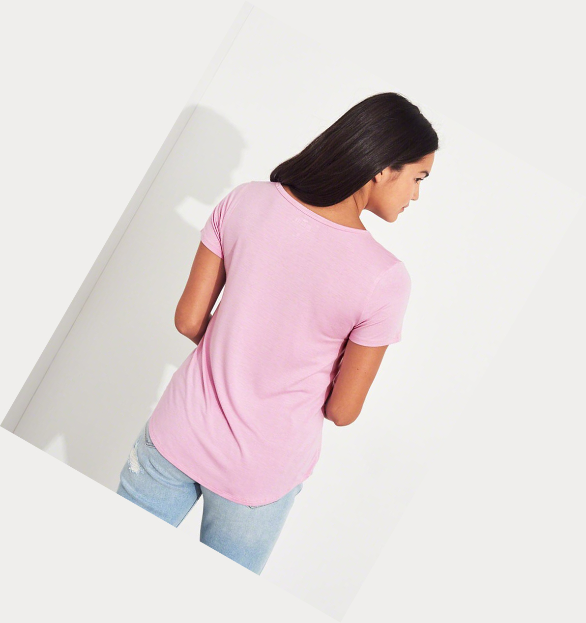 Light Purple Hollister Must-Have Easy Women's Short Sleeve | ZA-NKGM251