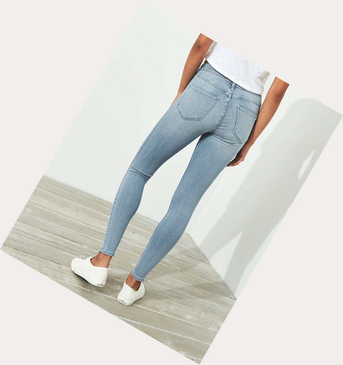 Light Wash Hollister Advanced Stretch High-Rise Women's Jeans | ZA-WAGE870