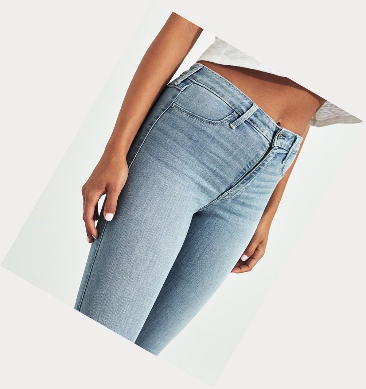 Light Wash Hollister Advanced Stretch High-Rise Women's Jeans | ZA-WAGE870