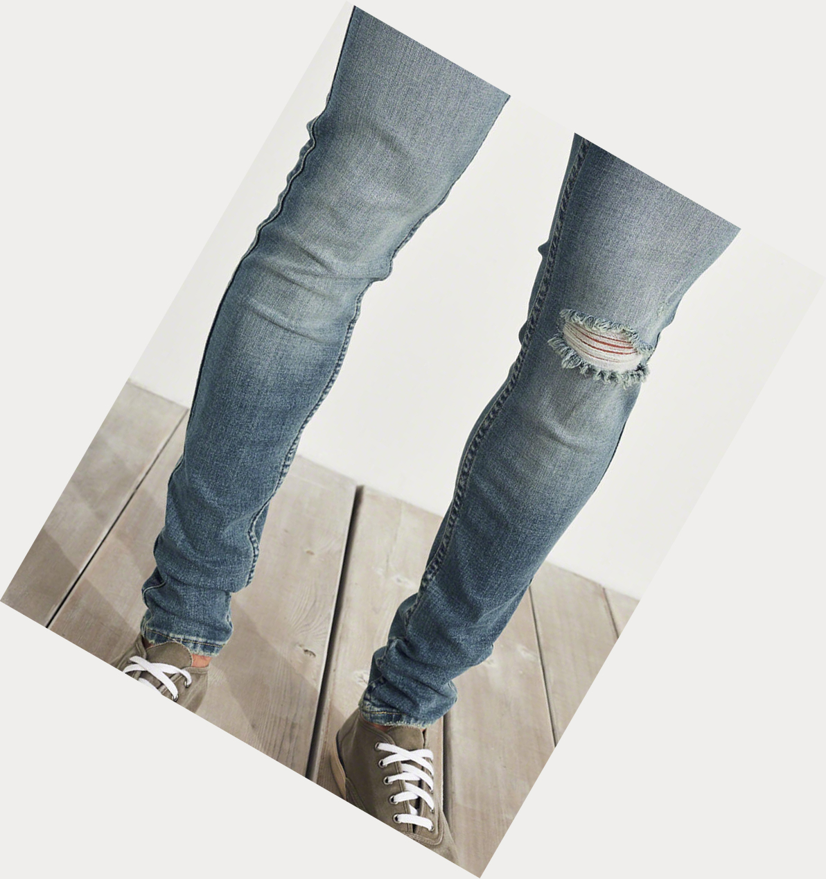 Light Wash Hollister Advanced Stretch Super Skinny Men's Jeans | ZA-JYRM530