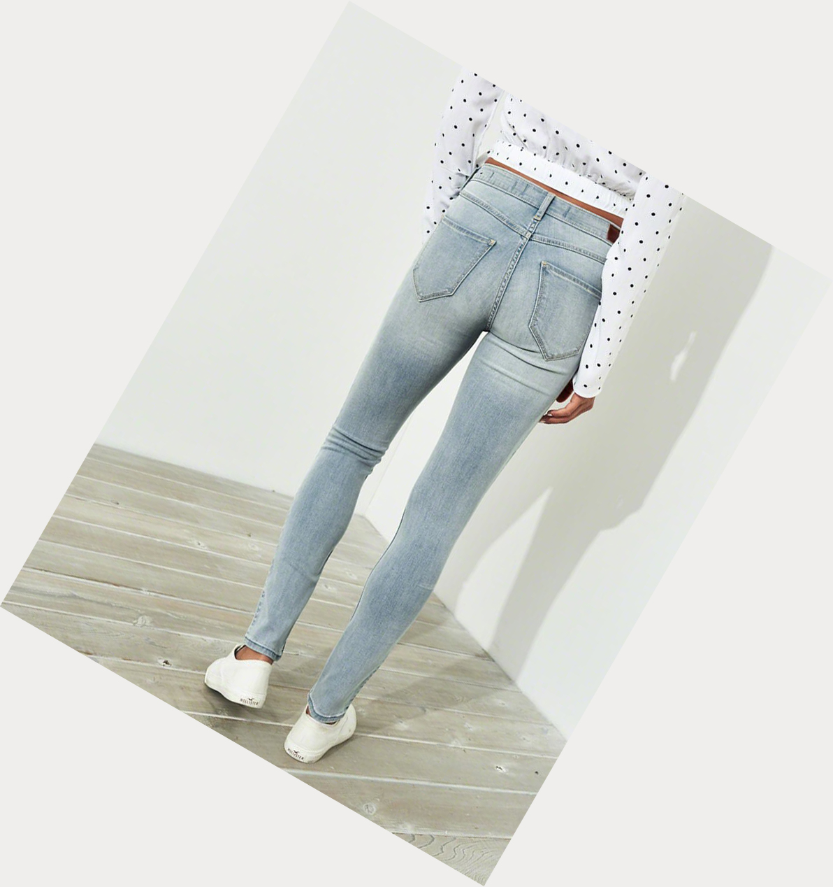 Light Wash Hollister Classic Stretch High-Rise Super Skinny Women's Jeans | ZA-TFNG286