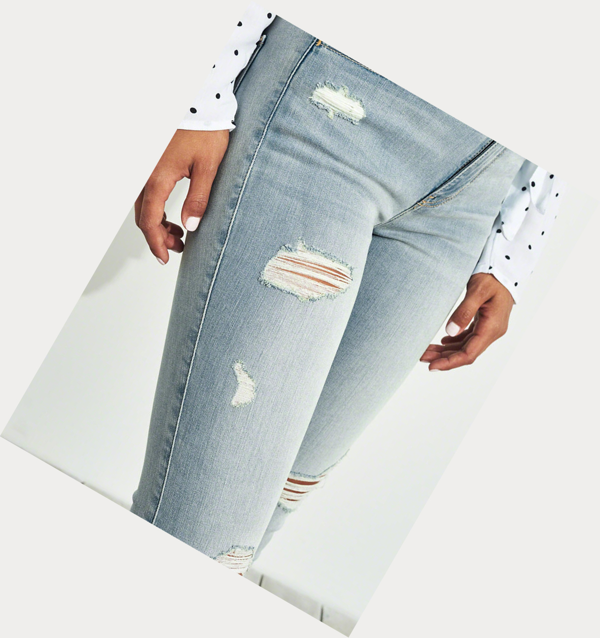 Light Wash Hollister Classic Stretch High-Rise Super Skinny Women's Jeans | ZA-TFNG286