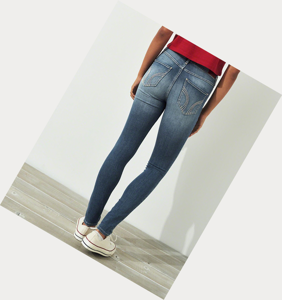 Light Wash Hollister Classic Stretch High-Rise Super Skinny Women's Jeans | ZA-VQPD125