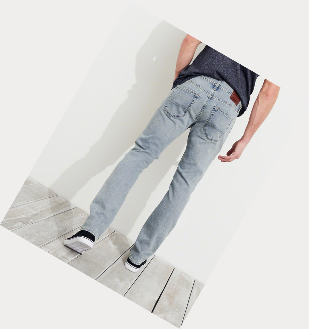 Light Wash Hollister Epic Flex Skinny Men's Jeans | ZA-IURL831