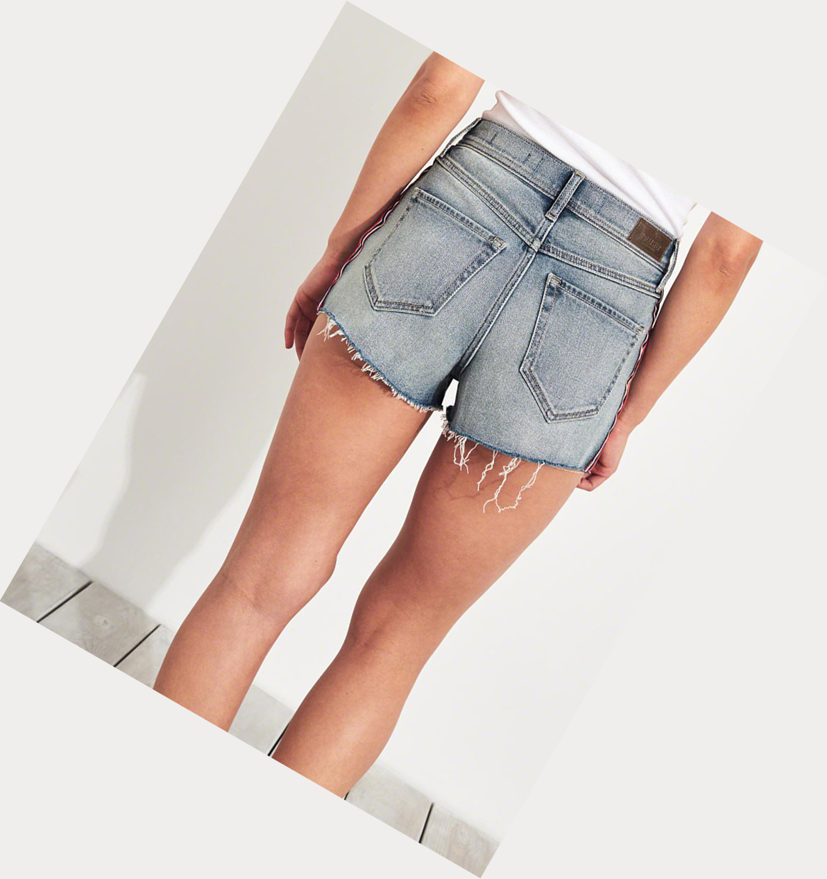 Light Wash Hollister Vintage Stretch High-Rise Denim Vintage Women's Shorts | ZA-UWOH470