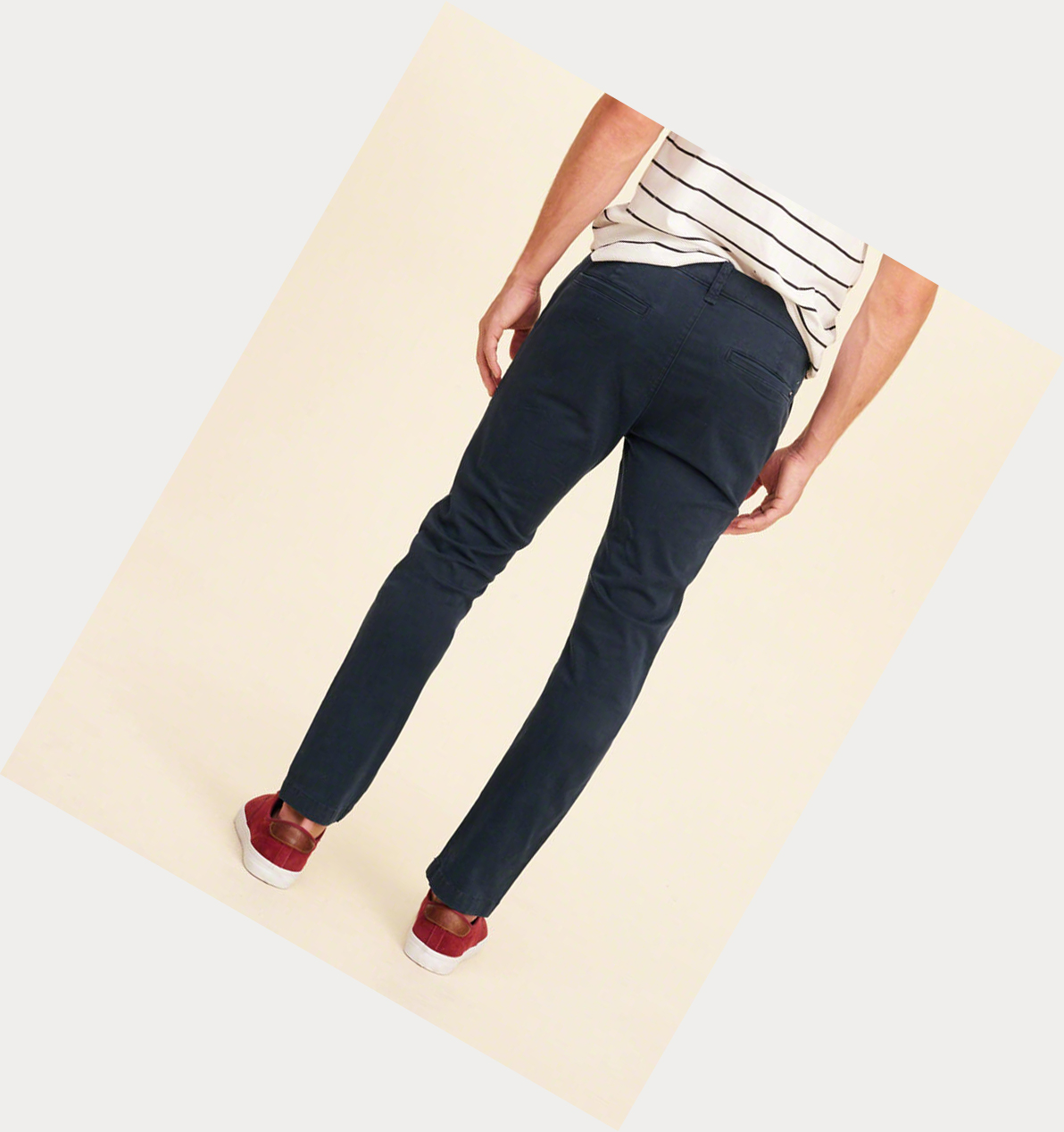 Navy Hollister Advanced Stretch Super Skinny Chinos Men's Pants | ZA-ZBXJ468