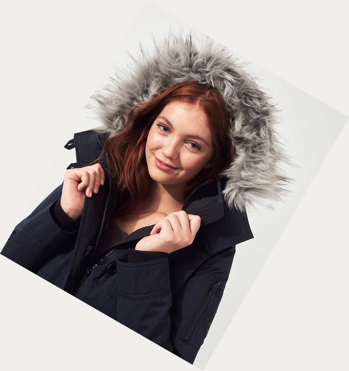 Navy Hollister Down Women's Parka Jackets | ZA-AXHT069