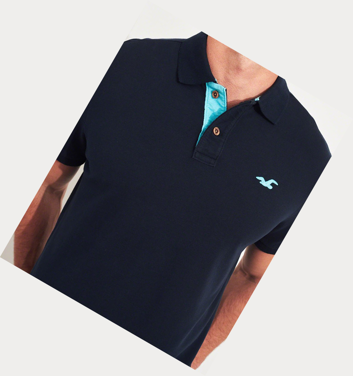 Navy Hollister Icon Men's Polo Shirts | ZA-LJGP643