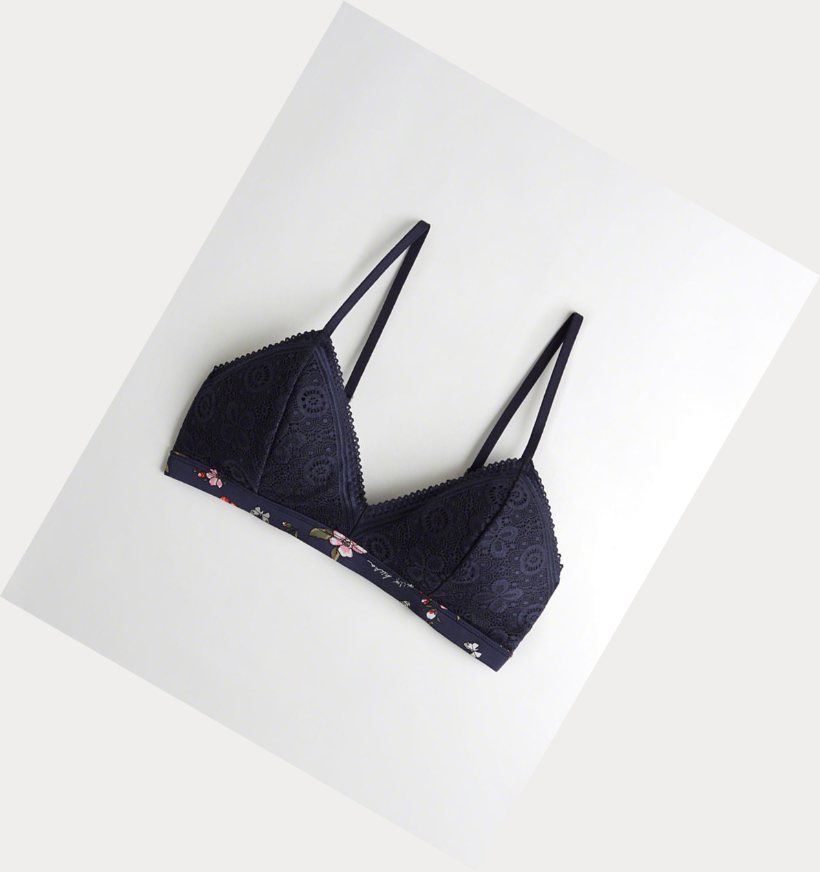 Navy Hollister Lace Triangle With Removable Pads Women\'s Bras | ZA-OHCG583