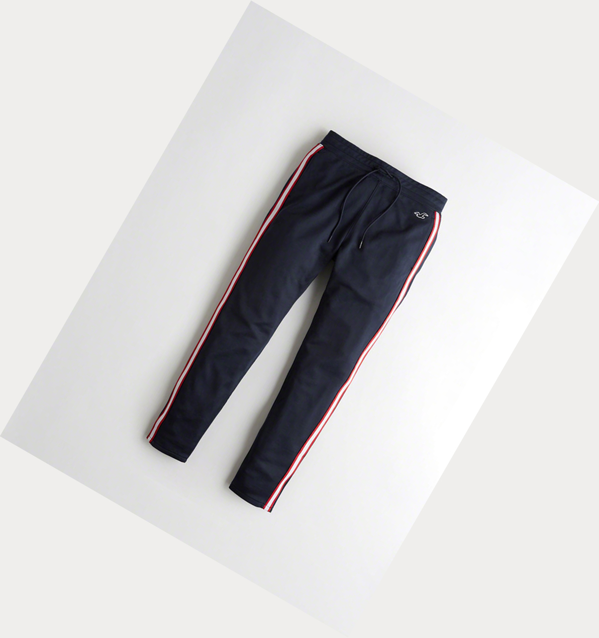 Navy Hollister Side-Stripe Track Men\'s Sweatpants | ZA-MQNO245