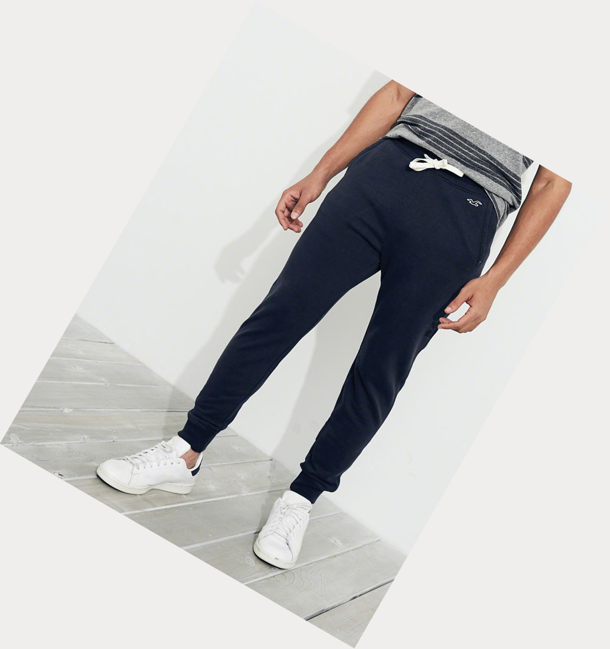 Navy Hollister Skinny Fleece Men's Jogger | ZA-HZVJ580