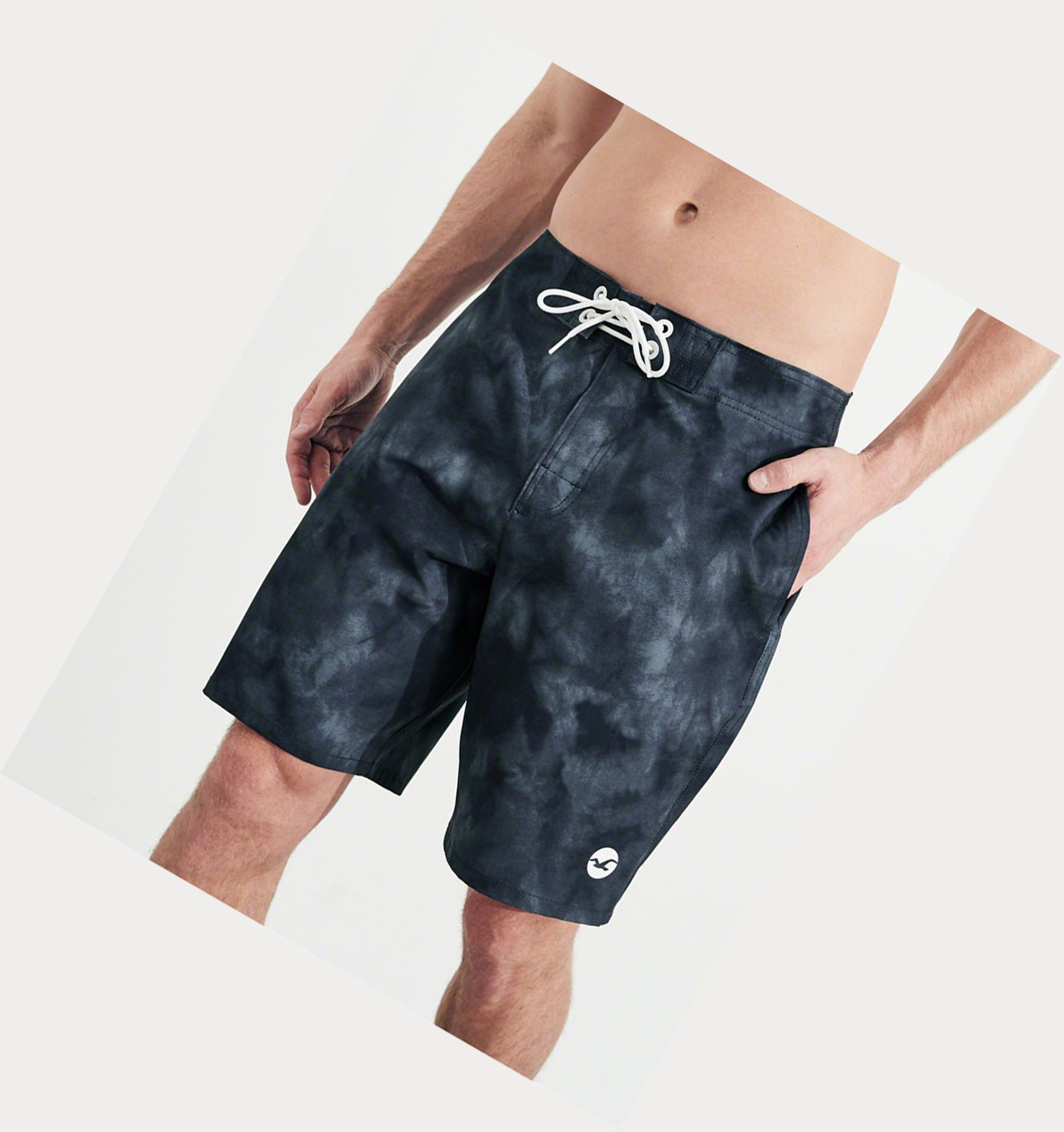 Navy Hollister Stretch Classic Fit Men's Boardshorts | ZA-ETDO297