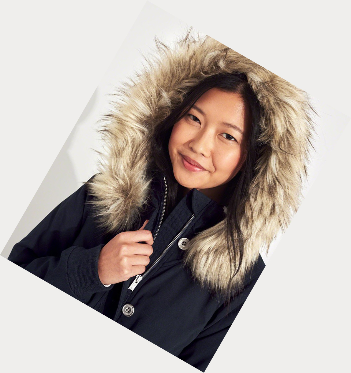 Navy Hollister Stretch Cozy-Lined Women's Parka Jackets | ZA-MTJA915