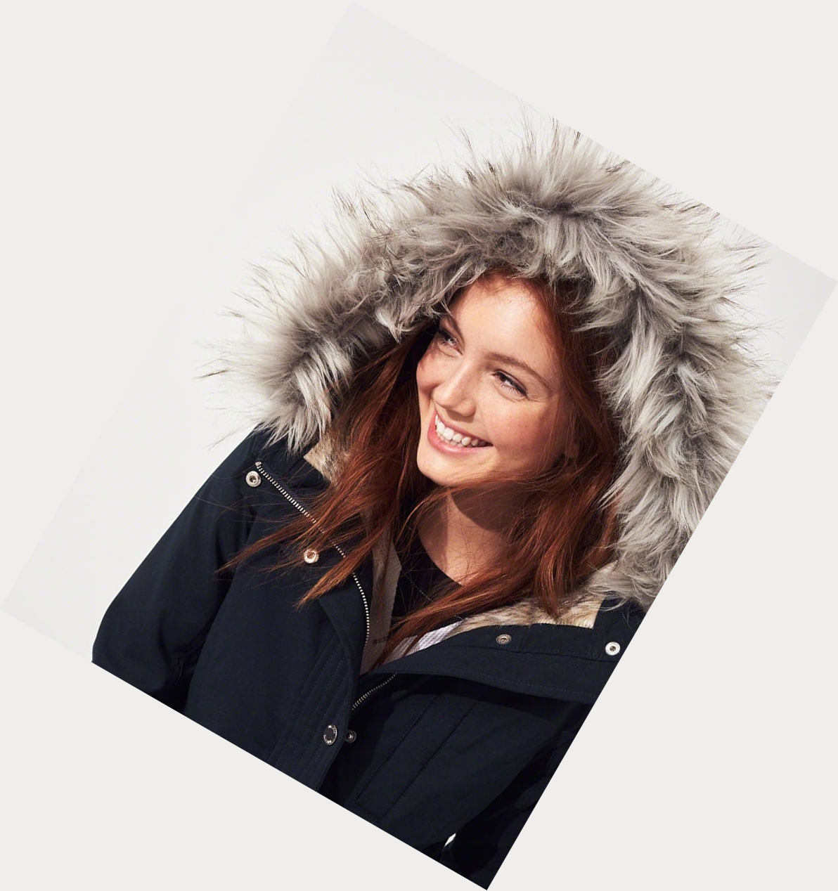 Navy Hollister Stretch Faux-Fur-Lined Women's Parka Jackets | ZA-NPDC672