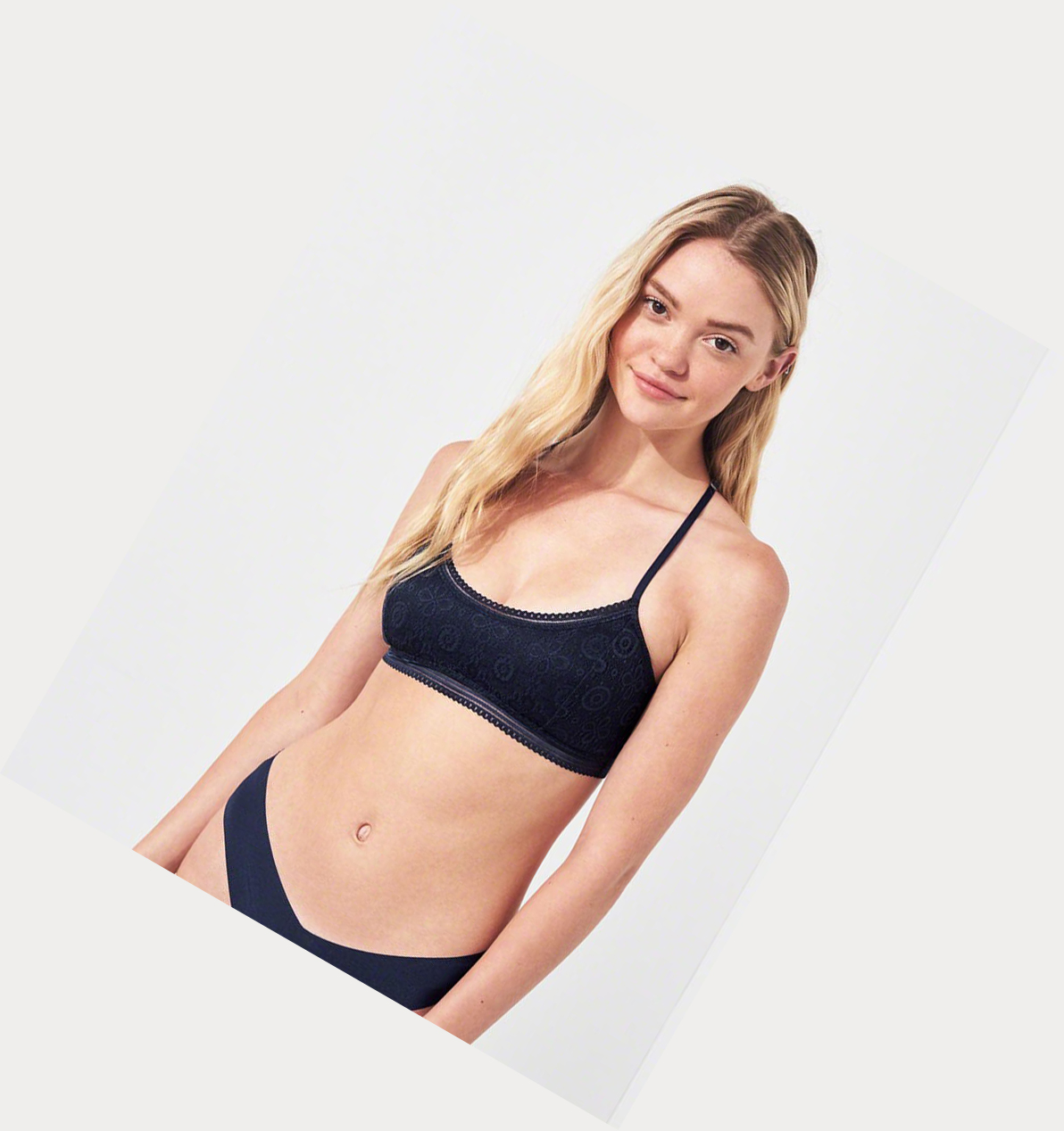 Navy Hollister T-Back Scoop With Removable Pads Women's Bras | ZA-OHQC754