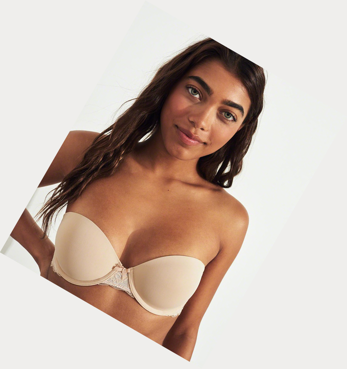 Nude Hollister Lightly Lined Multi-Way Women's Bras | ZA-QVNS037