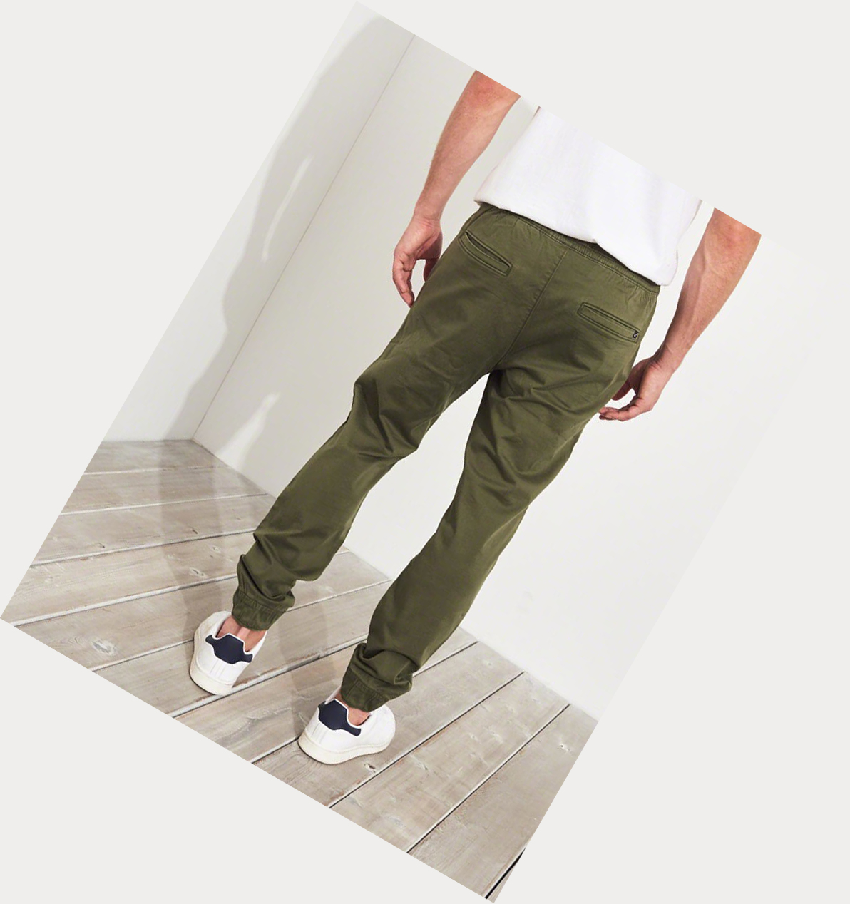 Olive Green Hollister Skinny Twill Men's Jogger | ZA-AYQZ564