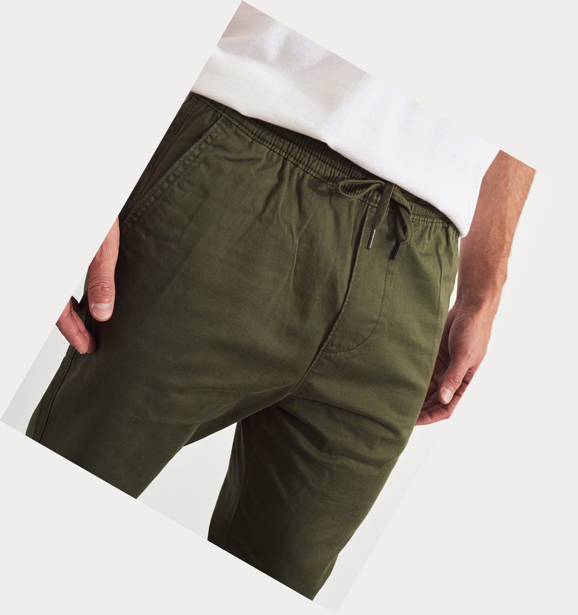 Olive Green Hollister Skinny Twill Men's Jogger | ZA-AYQZ564