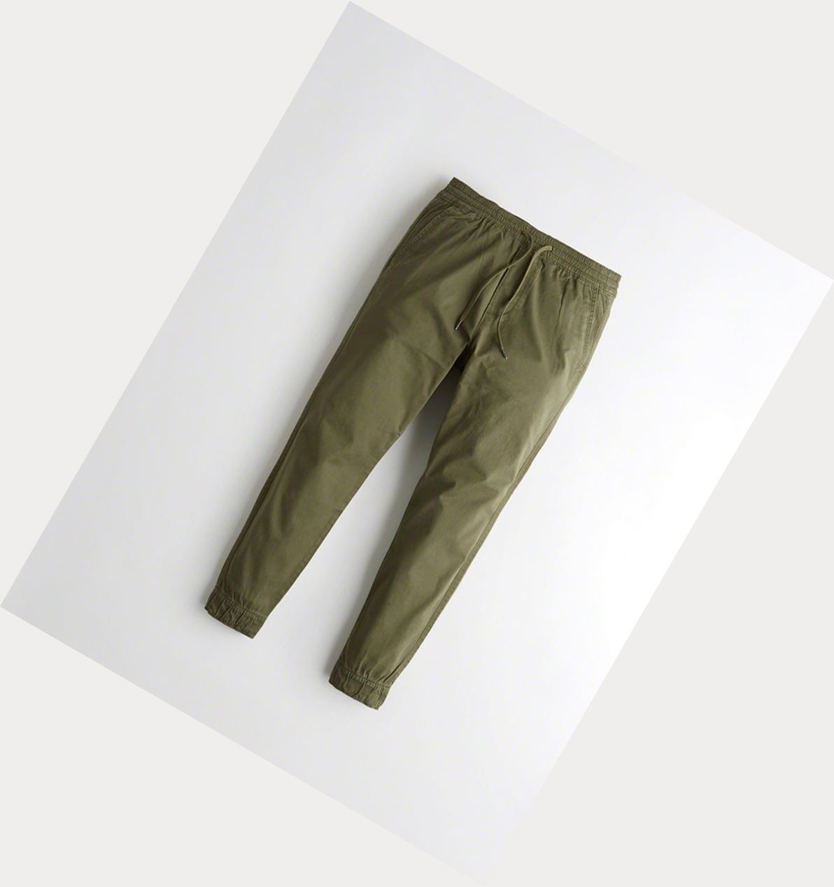 Olive Green Hollister Skinny Twill Men\'s Jogger | ZA-AYQZ564