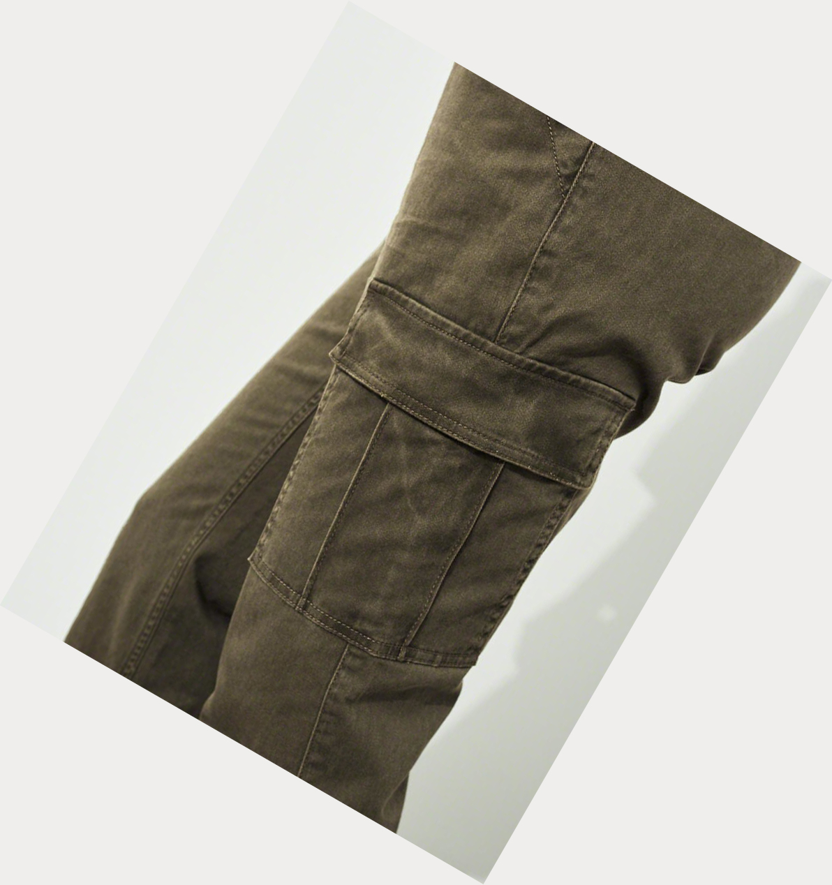 Olive Hollister Classic Stretch Ultra High-Rise Twill Women's Pants | ZA-YAFK985