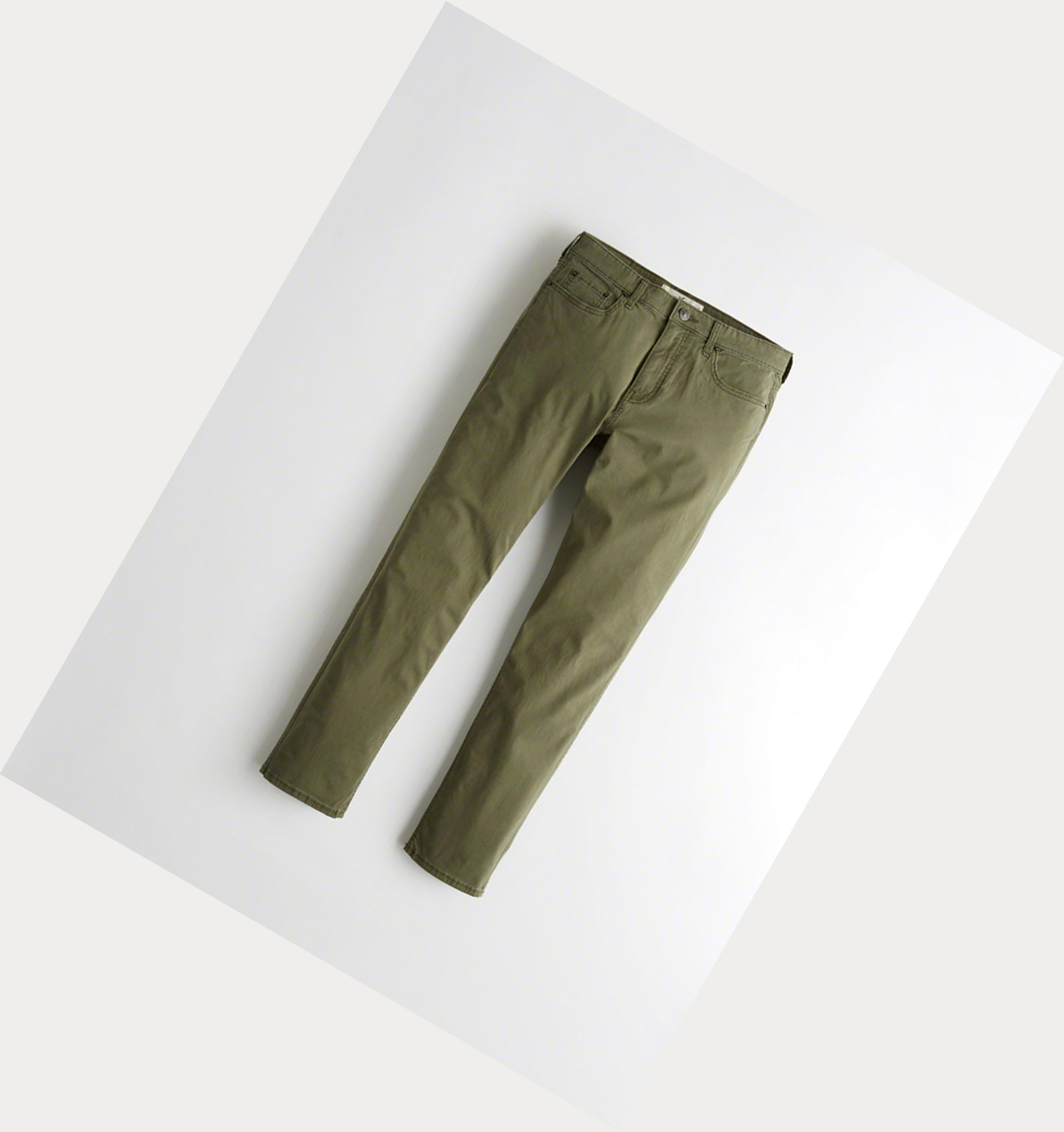 Olive Hollister Epic Flex Skinny Twill Men\'s Pants | ZA-ABEP620