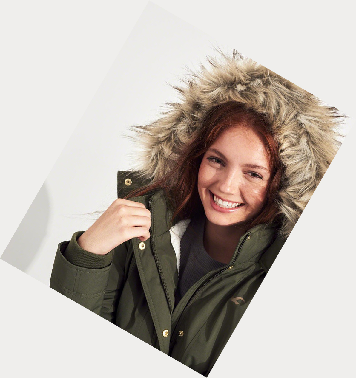 Olive Hollister Sherpa-Lined Women's Parka Jackets | ZA-RTVO973