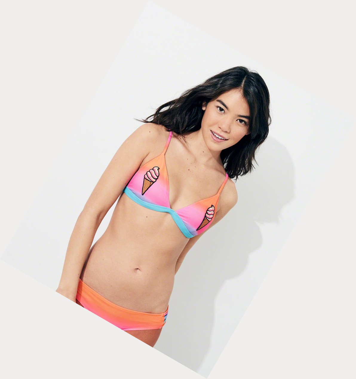 Orange Hollister Patch Triangle Women's Swimwear | ZA-EGKM581