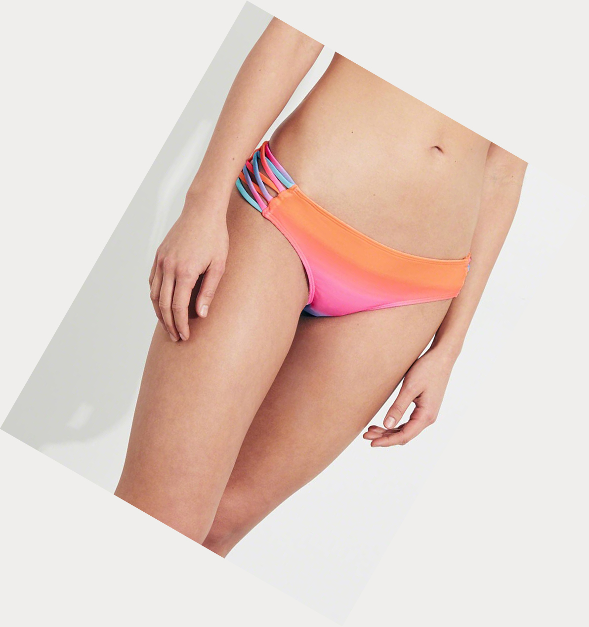 Orange Hollister Strappy Cheeky Women's Bikini Bottoms | ZA-ADVJ039