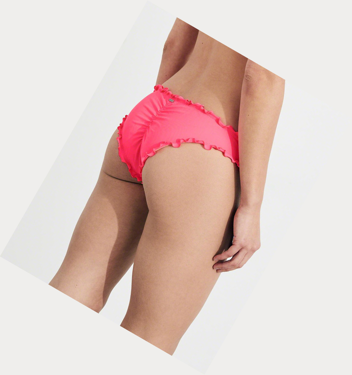 Pink Hollister Ruffle Cheeky Women's Bikini Bottoms | ZA-RCJQ319