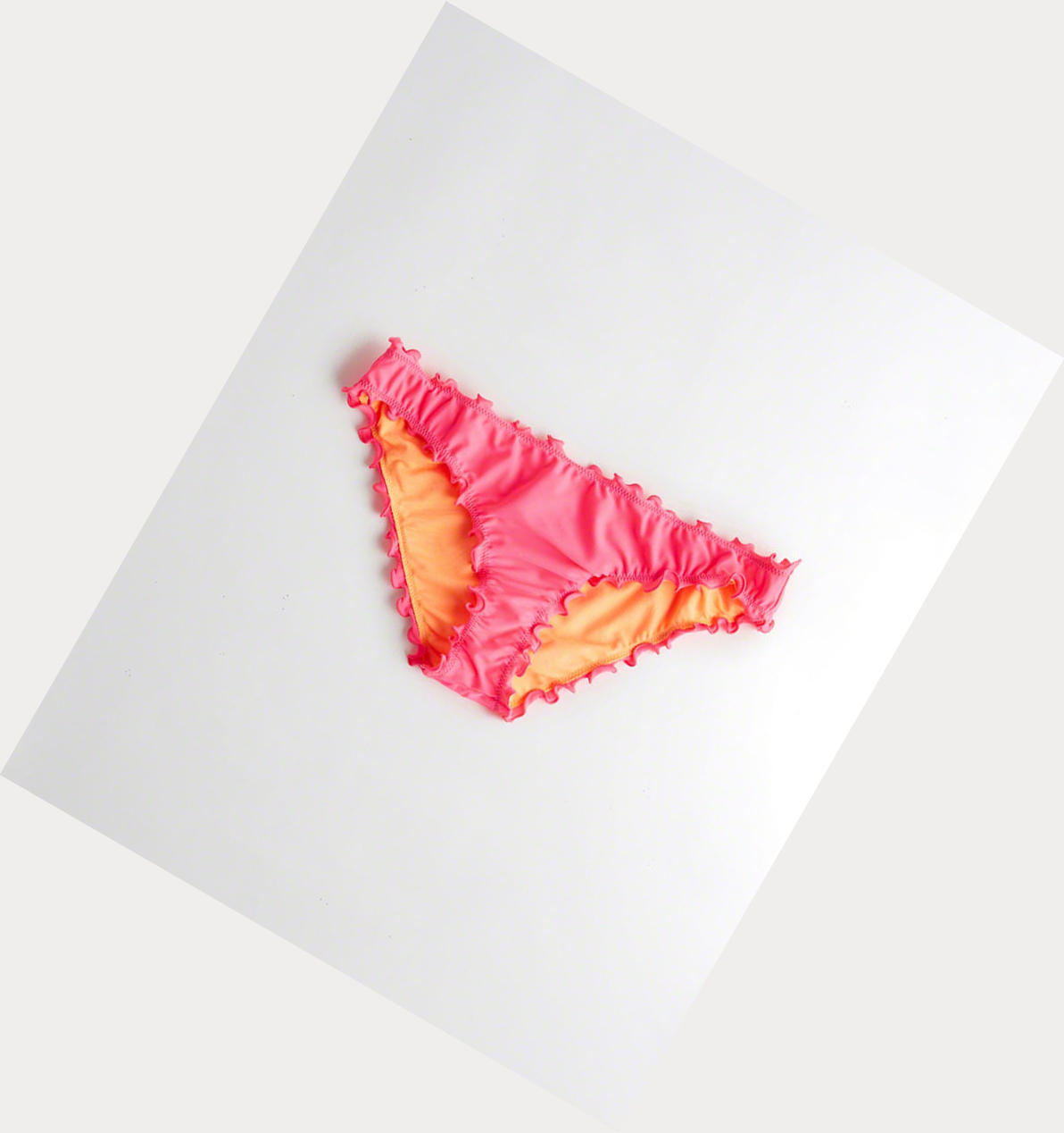 Pink Hollister Ruffle Cheeky Women\'s Bikini Bottoms | ZA-RCJQ319