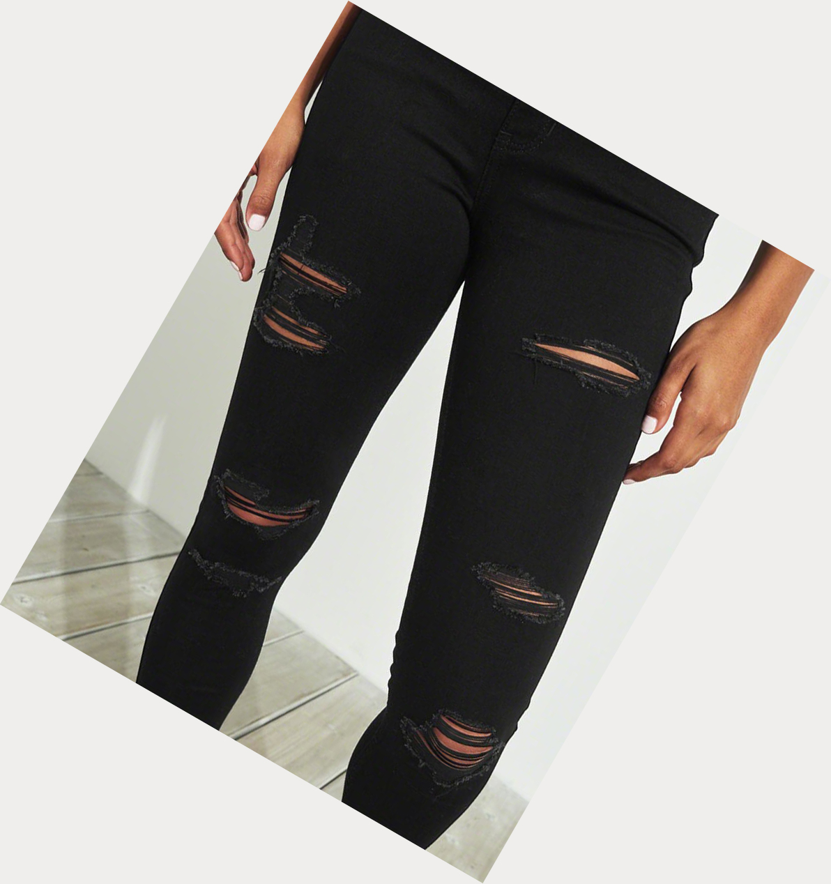 Red Black Hollister Classic Stretch High-Rise Super Skinny Women's Jeans | ZA-SNBP392