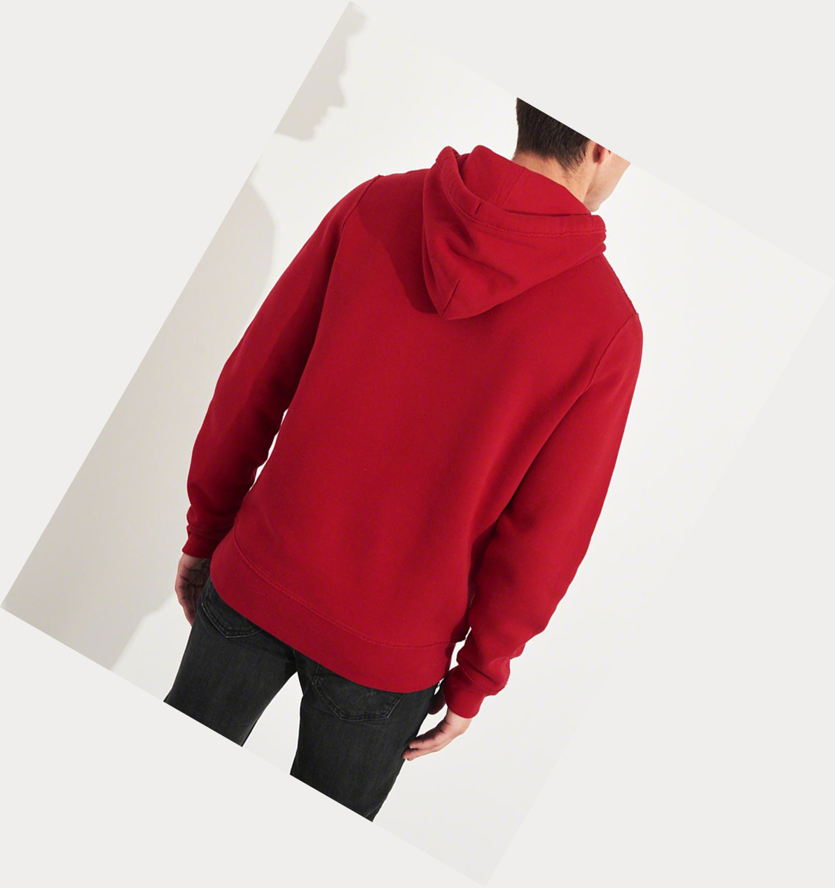 Red Hollister Icon Men's Hoodie | ZA-JZUN608