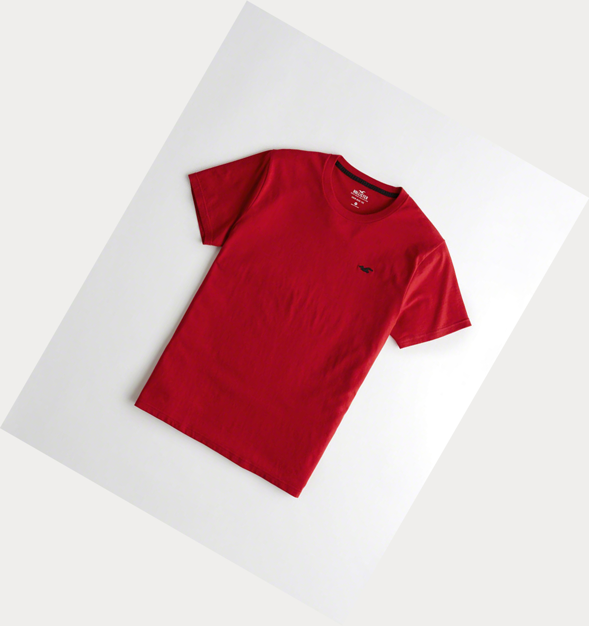 Red Hollister Must-Have Crewneck Men\'s Short Sleeve | ZA-FSVH307